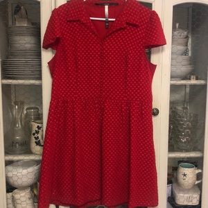 Retro Kensie Dress Red Lined